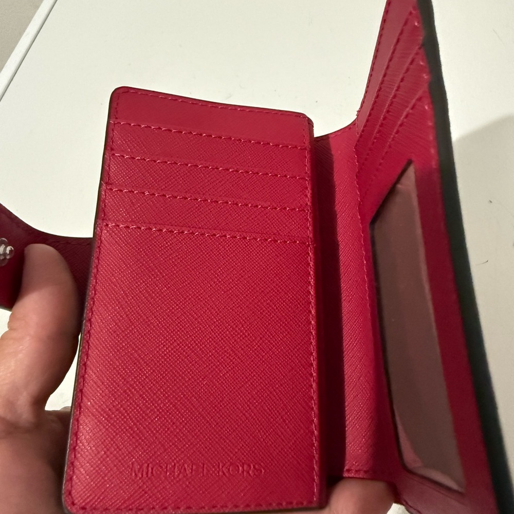 Michael Kors Raspberry Leather Wallet - Picture 3 of 8
